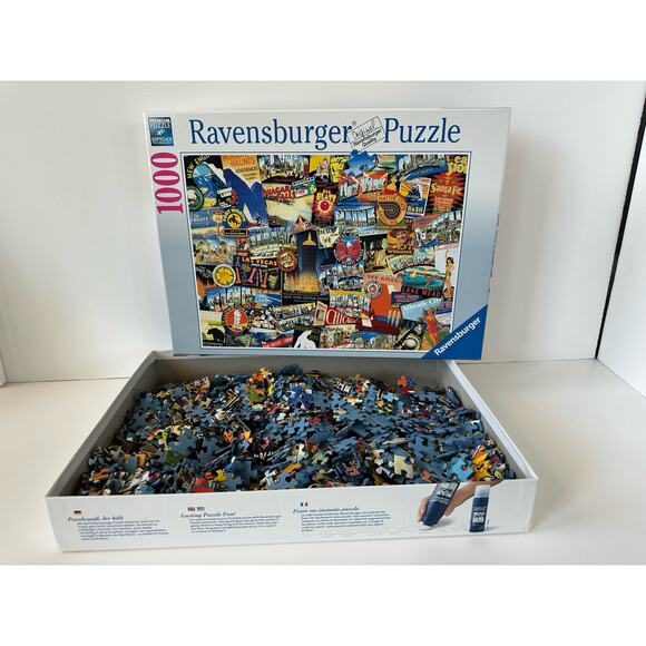 Ravensburger Jigsaw Puzzle, Road Trip USA, Premium Softclick, 192120, 1000 pc - Picture 2 of 4